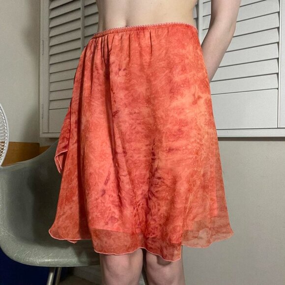 Vintage Pink and orange mesh skirt - Picture 2 of 4